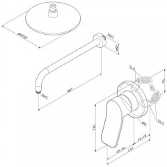 Душевая система встраиваемая Am.Pm X-Joy FB85A2R010