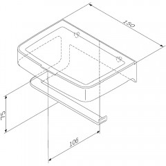 Держатель туалетной бумаги с коробкой Am.Pm Inspire V2.0 A50A341522