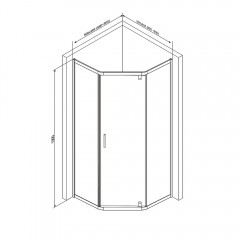 Душевое ограждение Am.Pm Gem W90G-405-090MT
