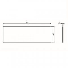Панель фронтальная для ванны Am.Pm Func W84A-160-070W-P