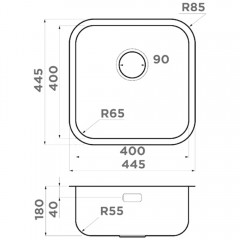 Мойка кухонная Omoikiri Omi 44-U/I-IN-Quadro