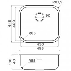 Мойка кухонная Omoikiri Omi 49-U-IN