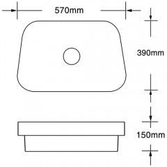 Раковина накладная Cerutti CR0023