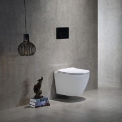 Унитаз подвесной SantiLine SL-5025 безободковый торнадо
