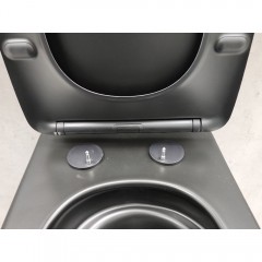 Унитаз подвесной SantiLine SL-5027MB безободковый торнадо