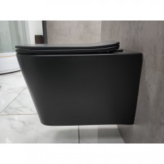 Унитаз подвесной SantiLine SL-5027MB безободковый торнадо