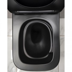 Унитаз подвесной SantiLine SL-5027MB безободковый торнадо