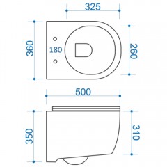 Унитаз подвесной Teymi Lori T40501 безободковый