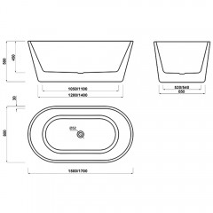 Ванна акриловая Teymi Solli 170x80 T30202