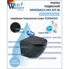 Унитаз подвесной WeltWasser Merzbach 043 MT-BL безободковый торнадо