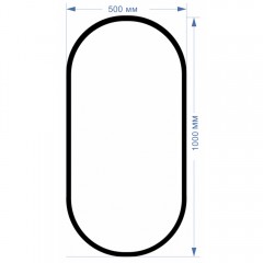 Зеркало Teymi Iva 50x100 T20606