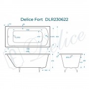 Ванна чугунная Delice France Fort 200x85 DLR230622