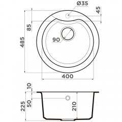 Мойка кухонная Omoikiri Yasugata 48R-BE