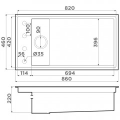 Мойка кухонная Omoikiri Kinaru Pro 86-U/I-WH