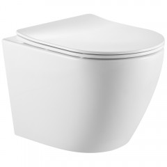 Инсталляция Geberit 111.154.11.1 + кнопка смыва Delta01 115.107.11.1 + унитаз SantiLine SL-5025 безободковый торнадо с сиденьем