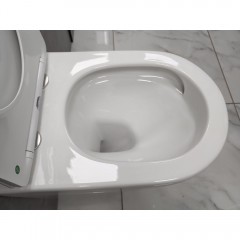 Инсталляция Geberit 458.149.21.1 + кнопка смыва Delta01 115.107.21.1 + унитаз SantiLine SL-5025 безободковый торнадо с сиденьем