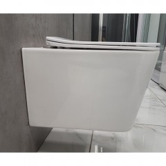 Инсталляция Geberit 458.149.21.1 + кнопка смыва Delta01 115.107.21.1 + унитаз SantiLine SL-5027 безободковый торнадо с сиденьем
