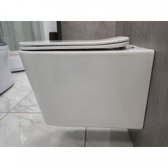 Инсталляция Geberit 458.149.21.1 + кнопка смыва Delta01 115.107.21.1 + унитаз SantiLine SL-5027 безободковый торнадо с сиденьем