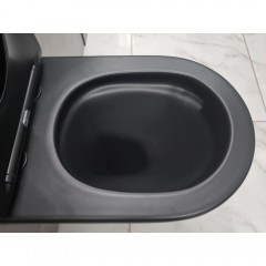 Инсталляция TECE 9400401-9240407 + унитаз SantiLine SL-5025MB безободковый торнадо с сиденьем