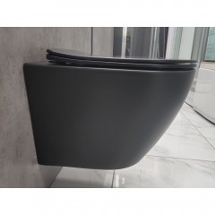 Инсталляция TECE 9400401-9240407 + унитаз SantiLine SL-5025MB безободковый торнадо с сиденьем
