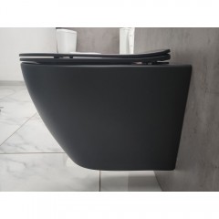 Инсталляция TECE 9400401-9240407 + унитаз SantiLine SL-5025MB безободковый торнадо с сиденьем