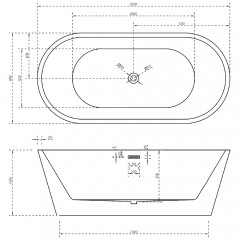 Ванна акриловая Abber AB9203-1.5