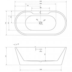 Ванна акриловая Abber AB9299-1.5