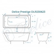 Ванна чугунная Delice France Prestige 180x80 DLR230623