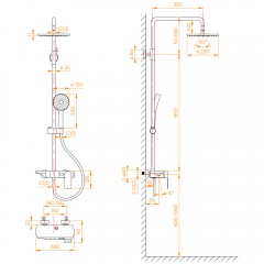 Душевая система RGW SP-33G 51140133-06