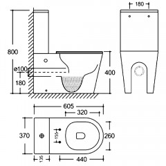 Унитаз Cerutti Sella MB CT9865 безободковый