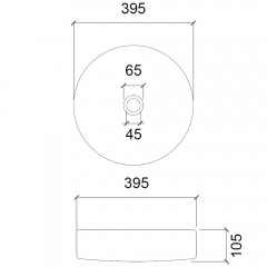 Раковина накладная стеклянная Abber Glas AK2301B