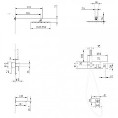 Душевая система встраиваемая Abber Daheim AF8217B