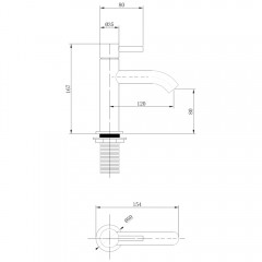 Смеситель для раковины Abber Wasser Kreis AF8110