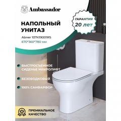Унитаз Ambassador Abner 107K19001RS безободковый