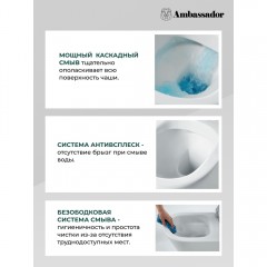 Унитаз Ambassador Ritz 237K19001RS безободковый