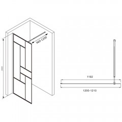 Душевое ограждение Abber Immer Offen AG63120B