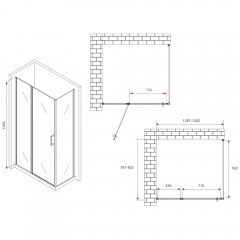 Душевое ограждение Abber Sonnenstrand AG04130S-S80