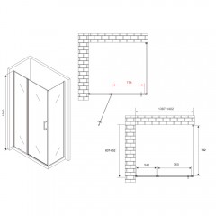 Душевое ограждение Abber Sonnenstrand AG04140S-S85