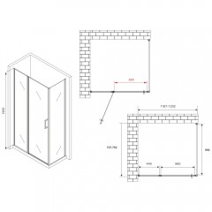 Душевое ограждение Abber Sonnenstrand AG04120MS-S75M