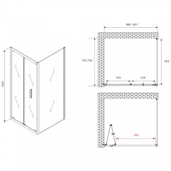Душевое ограждение Abber Sonnenstrand AG07100-S75