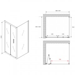 Душевое ограждение Abber Sonnenstrand AG07100-S100