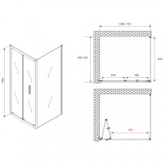 Душевое ограждение Abber Sonnenstrand AG07110-S70