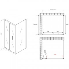 Душевое ограждение Abber Sonnenstrand AG07110-S75