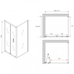 Душевое ограждение Abber Sonnenstrand AG07110-S80