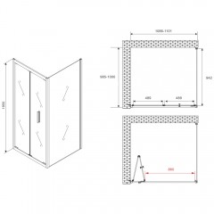 Душевое ограждение Abber Sonnenstrand AG07110-S100