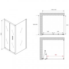 Душевое ограждение Abber Sonnenstrand AG07120-S90