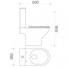 Унитаз Bloomix Marcel T140803R/UF1 безободковый