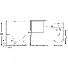 Унитаз Bloomix Dream MD2077R/UF1 безободковый