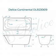 Ванна чугунная Delice France Continental 140x70 DLR230619