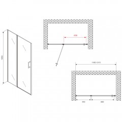 Душевая дверь Abber Sonnenstrand AG04120MS